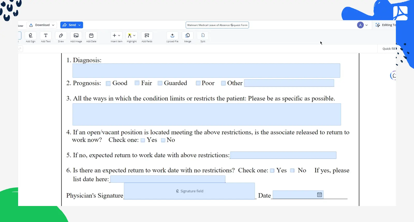 walmart medical leave 1 PDFliner screenshot