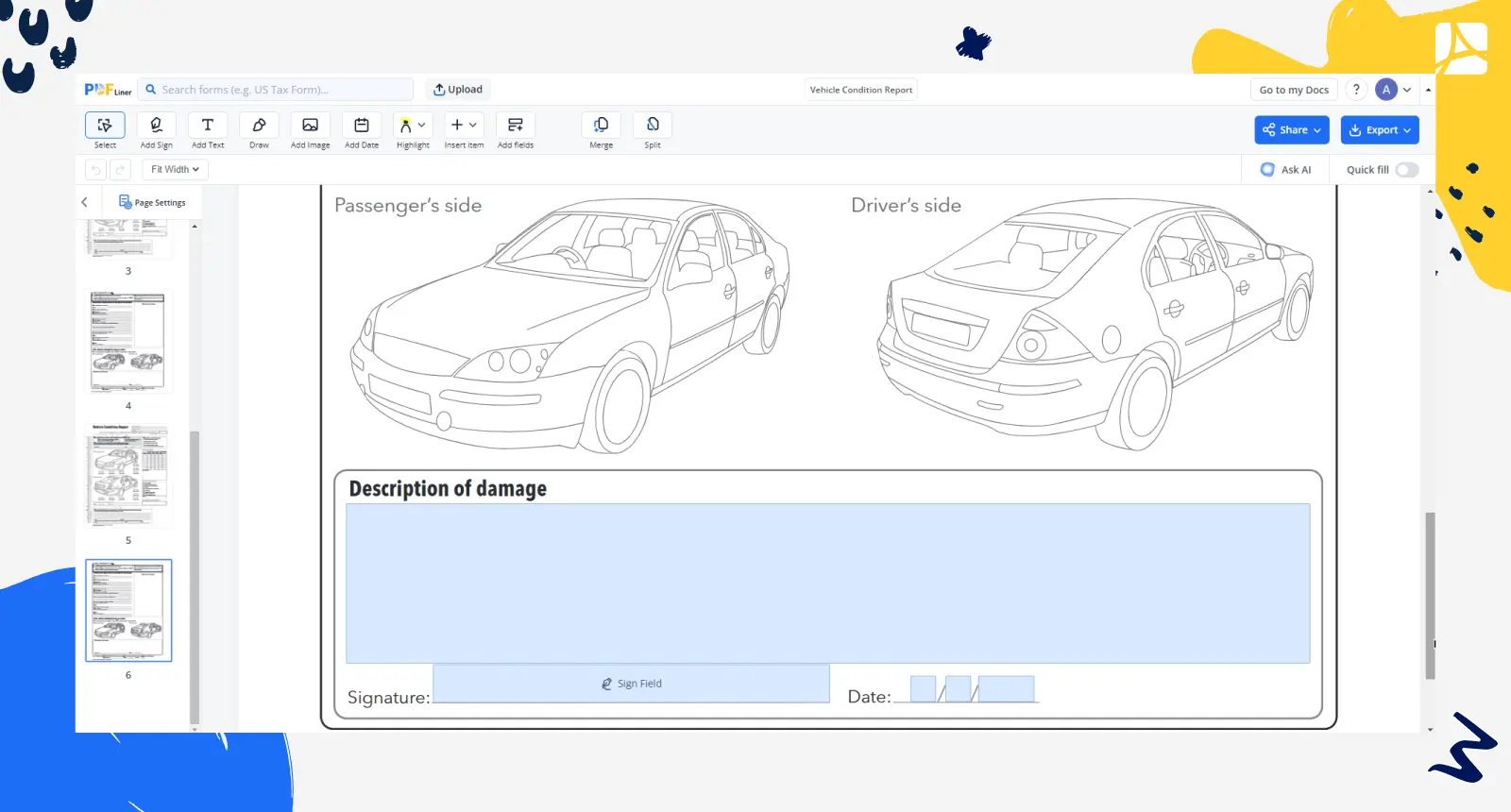 vehicle condition report 2 screenshot