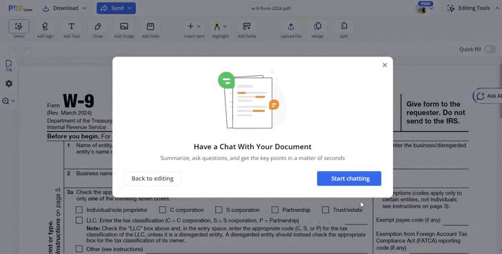 Summarizing a PDF with AI