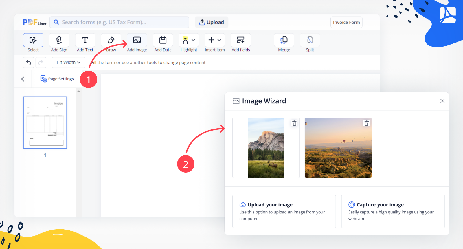 Adding an image to a PDF