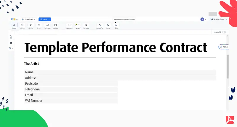 template-performance-contract screenshot