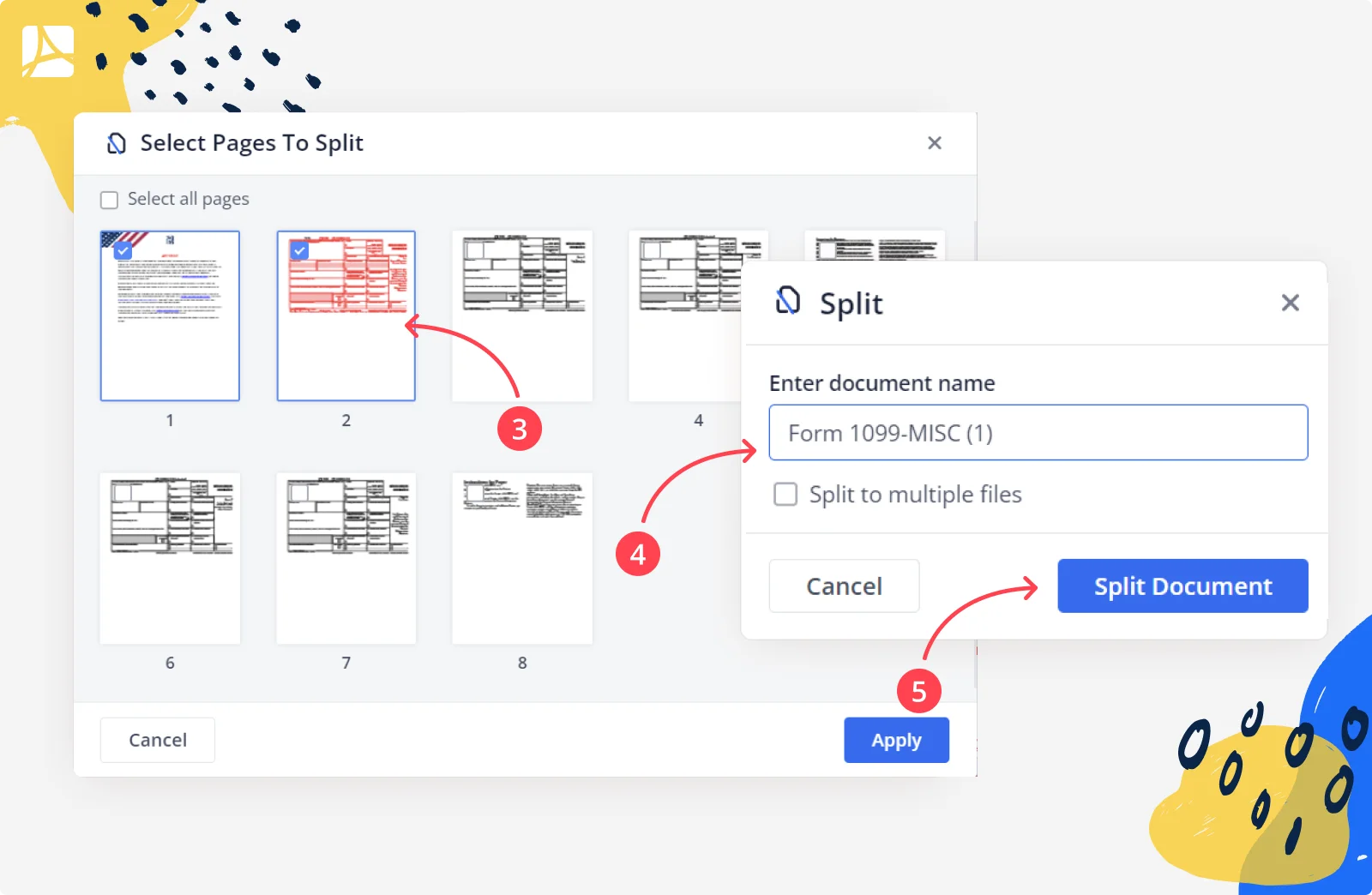 separate PDF document steps 3, 4 and 5