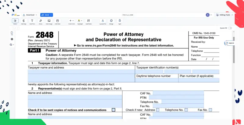 IRS Form 2848