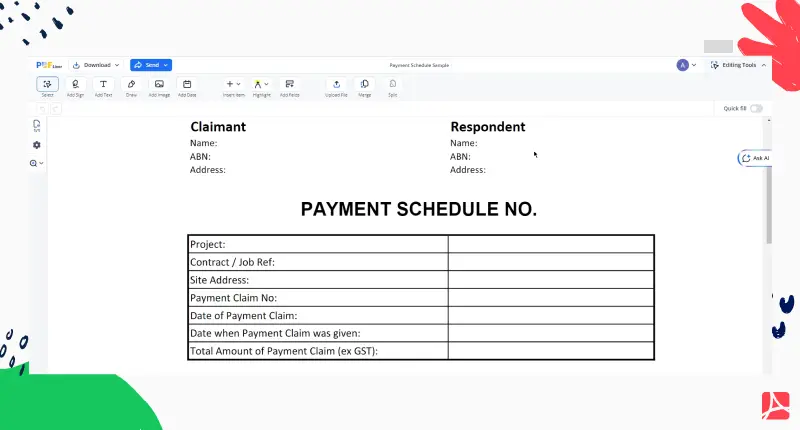 payment-schedule-sample screenshot