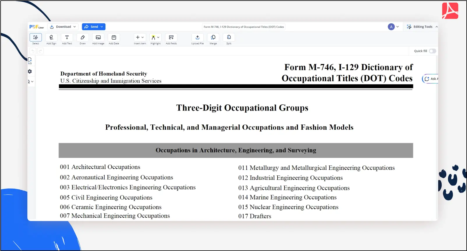 Form M-746 screenshot