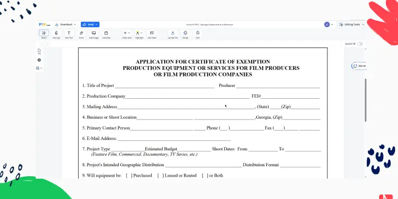 Form ST-PE1 - Georgia Department of Revenue