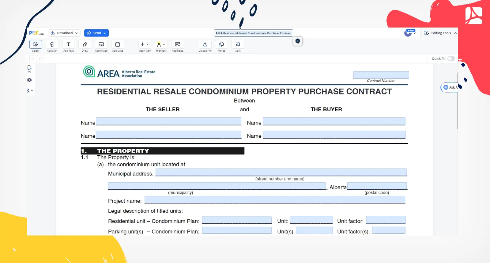 AREA Residential Resale Condominium PDFLiner screenshot 