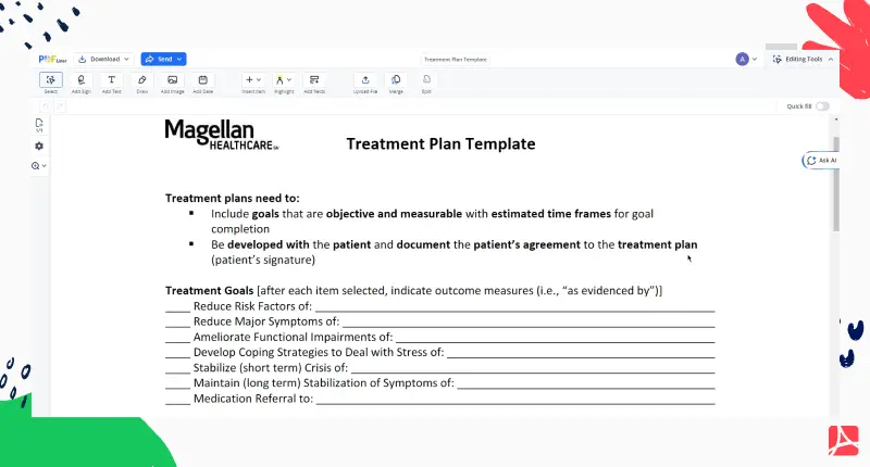 treatment-plan-template screenshot