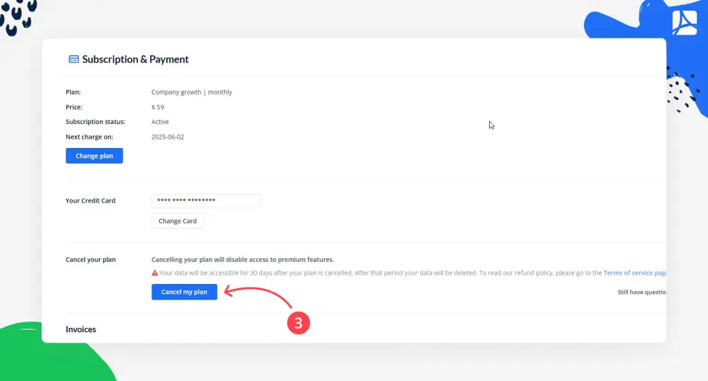 cancel subscription step 3