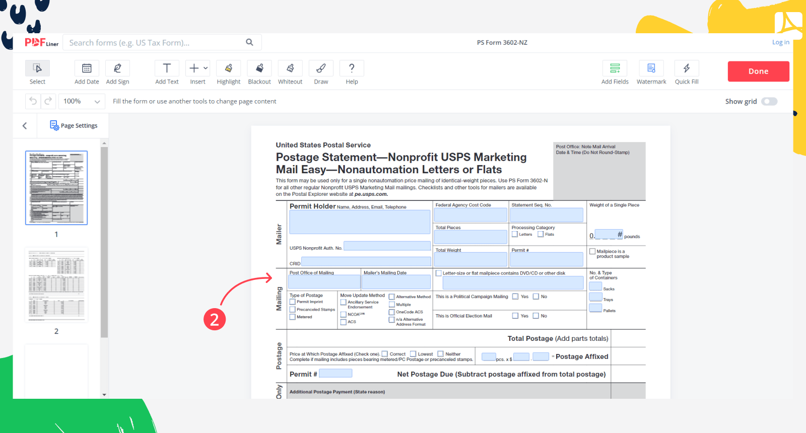 Fillable Printable PS Form 3602 NZ 2023 PDFliner