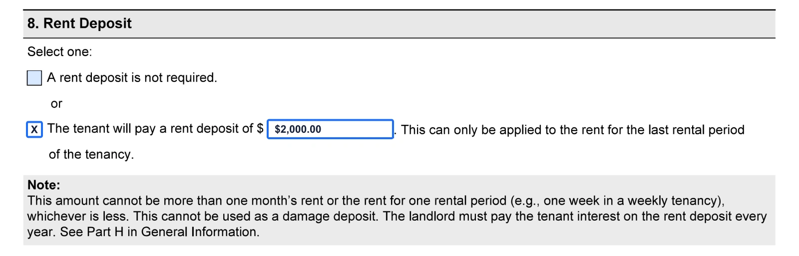 Fill out ontario standard lease step 12