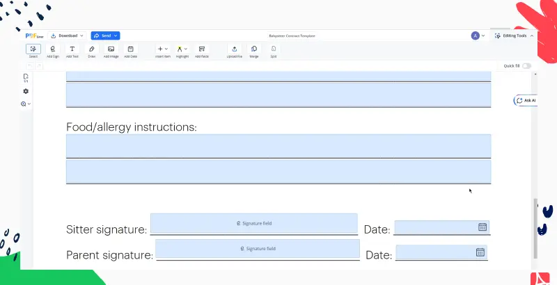 Babysitter Contract Template 2