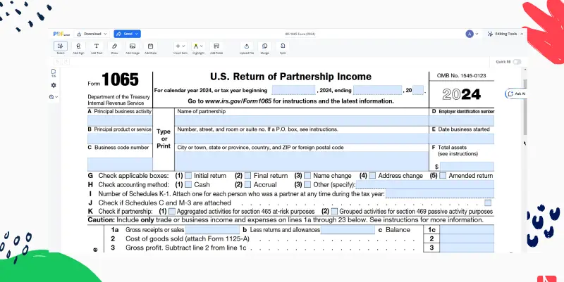 screenshot irs1065 form