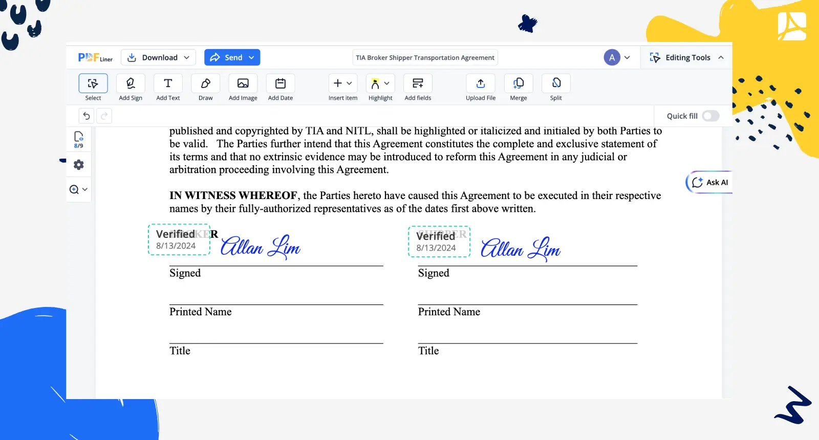 Broker Shipper Transportation Agreement 1 screenshot