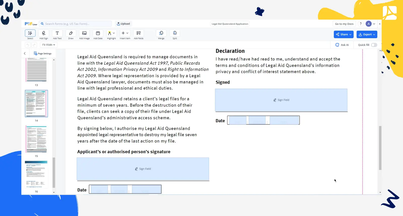 legal aid queensland application 2 screenshot