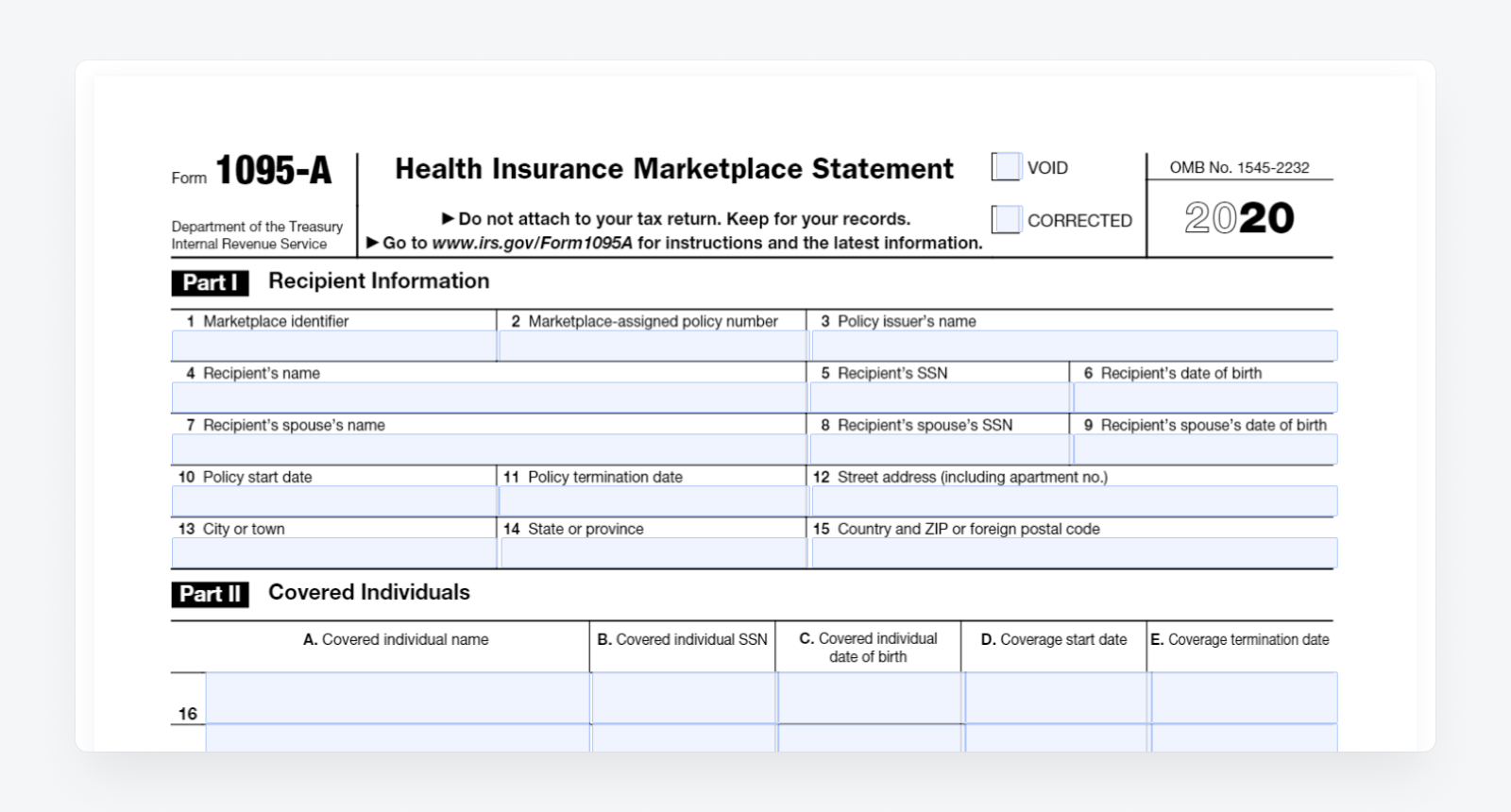 Instructions For Form 1095 A And How To Fill Out It PDFliner