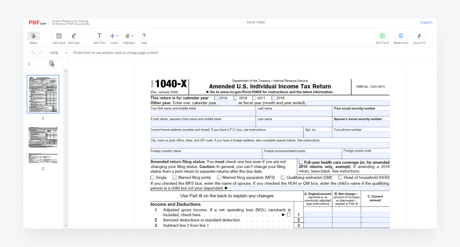 how-to-fill-out-a-1040-x-form-amended-tax-return-with-ease