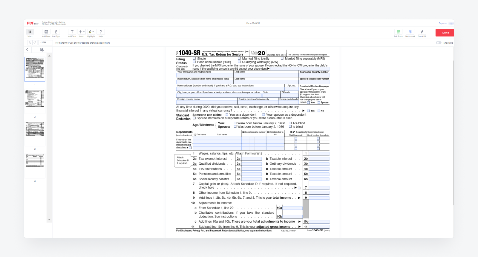 How to Fill Out Form 1040SR Expert Guide