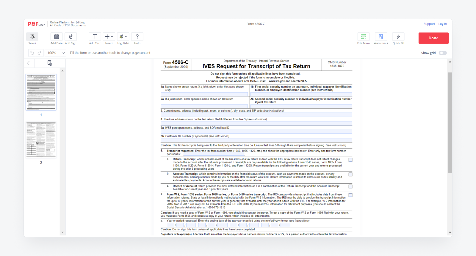 How To Fill Out Form 4506 C Tips On IRS Tax Form 4506 C Completion