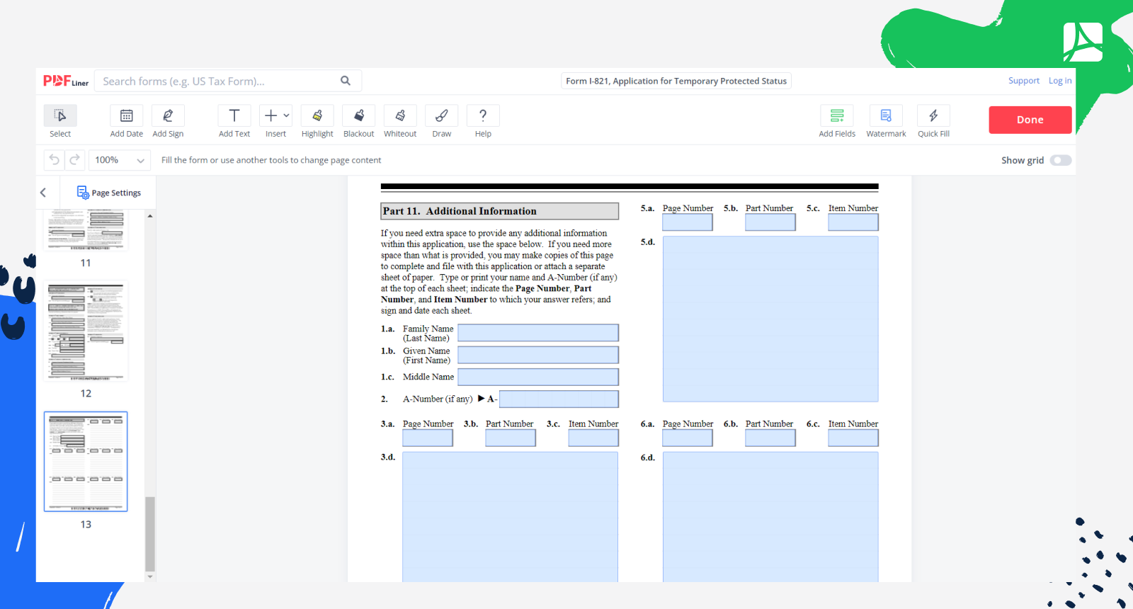 Form I-821 Screenshot 2