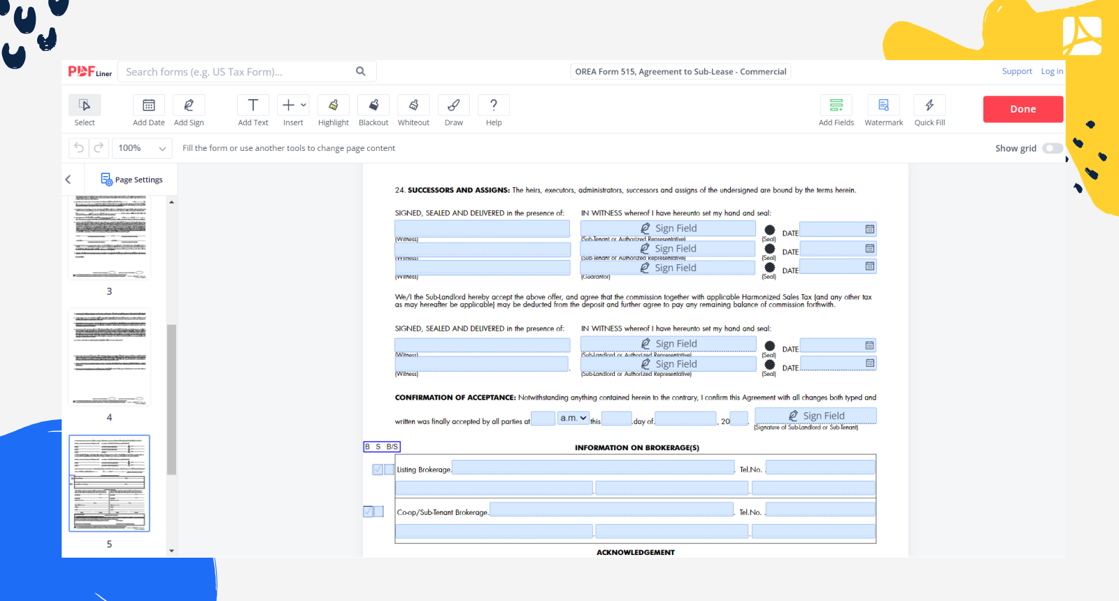 OREA Form 515 Screenshot 2