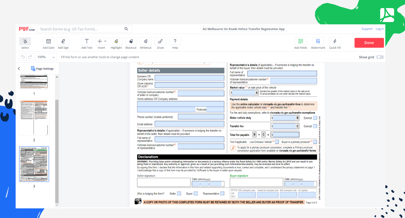 AU Melbourne Vic Roads Vehice Transfer Registration App Screenshot 2