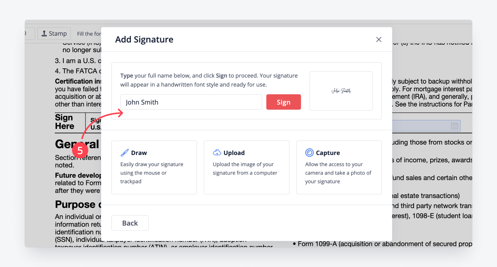 Creating signature with PDFLiner