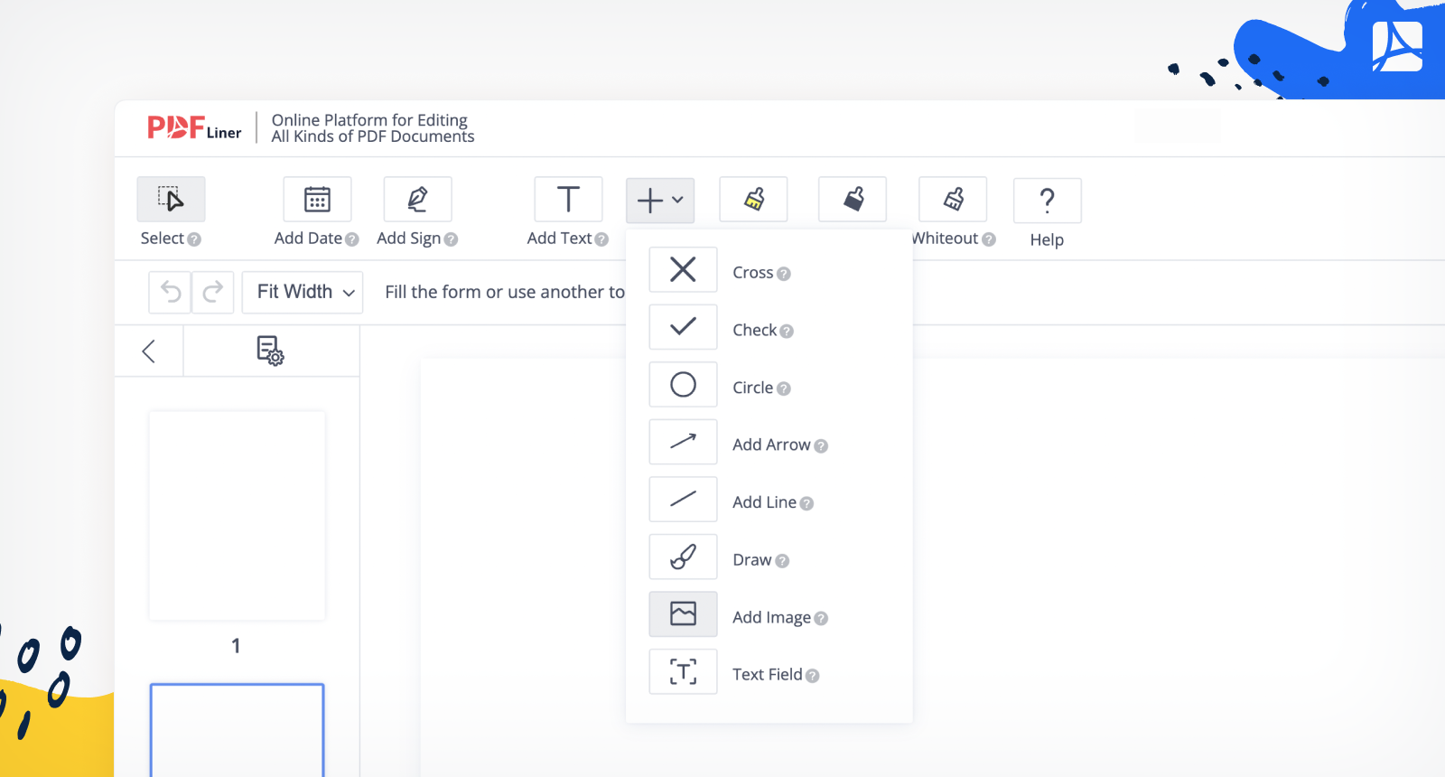 Adding image to a PDF screenshot