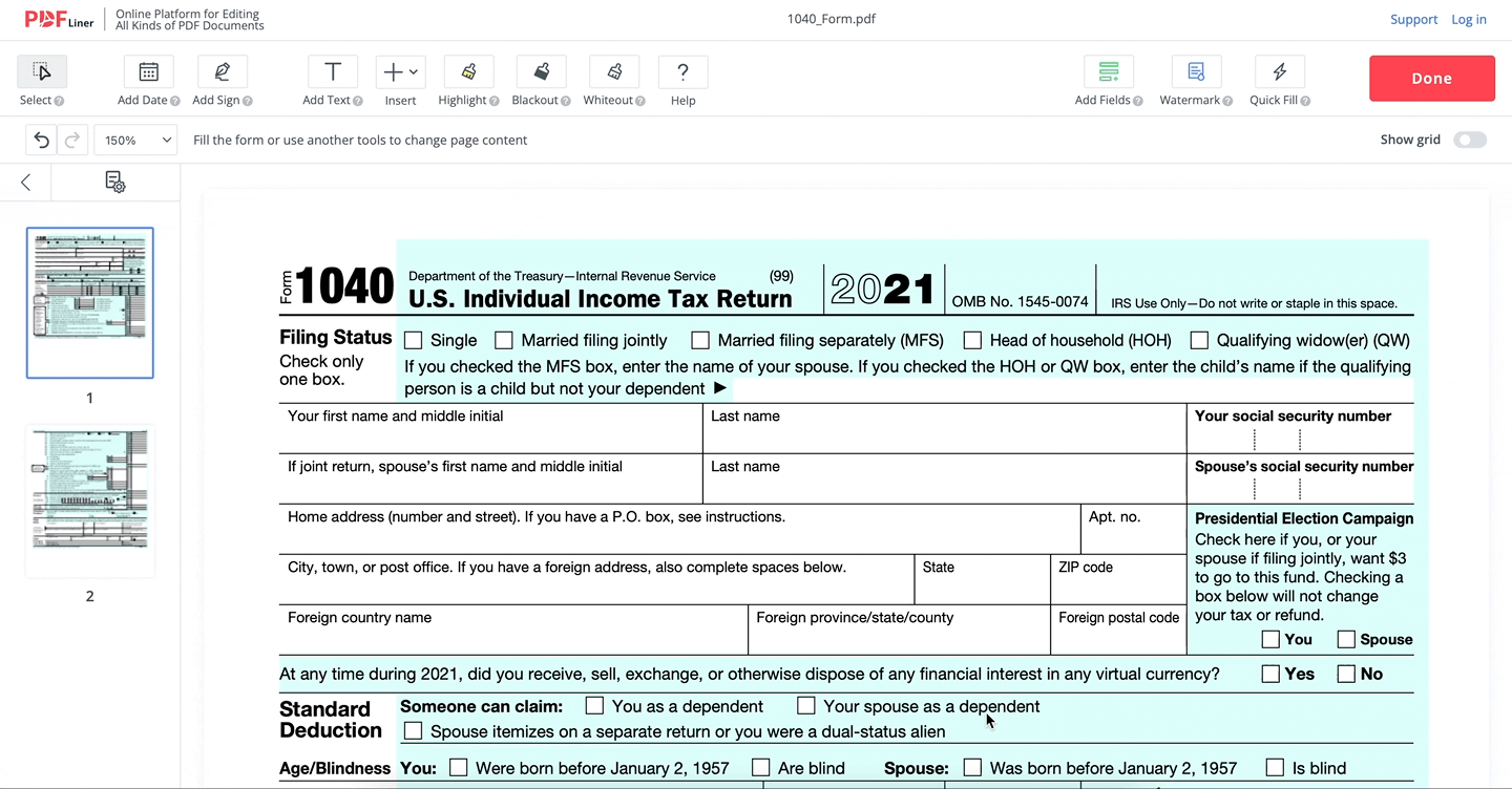 Adding fillable fields to a PDF gif