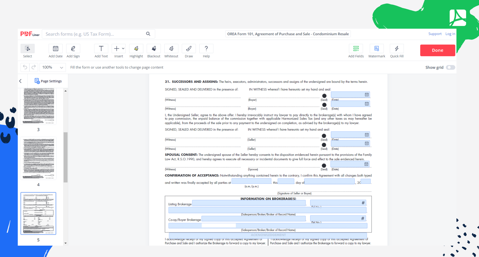 OREA Form 101 Screenshot 2