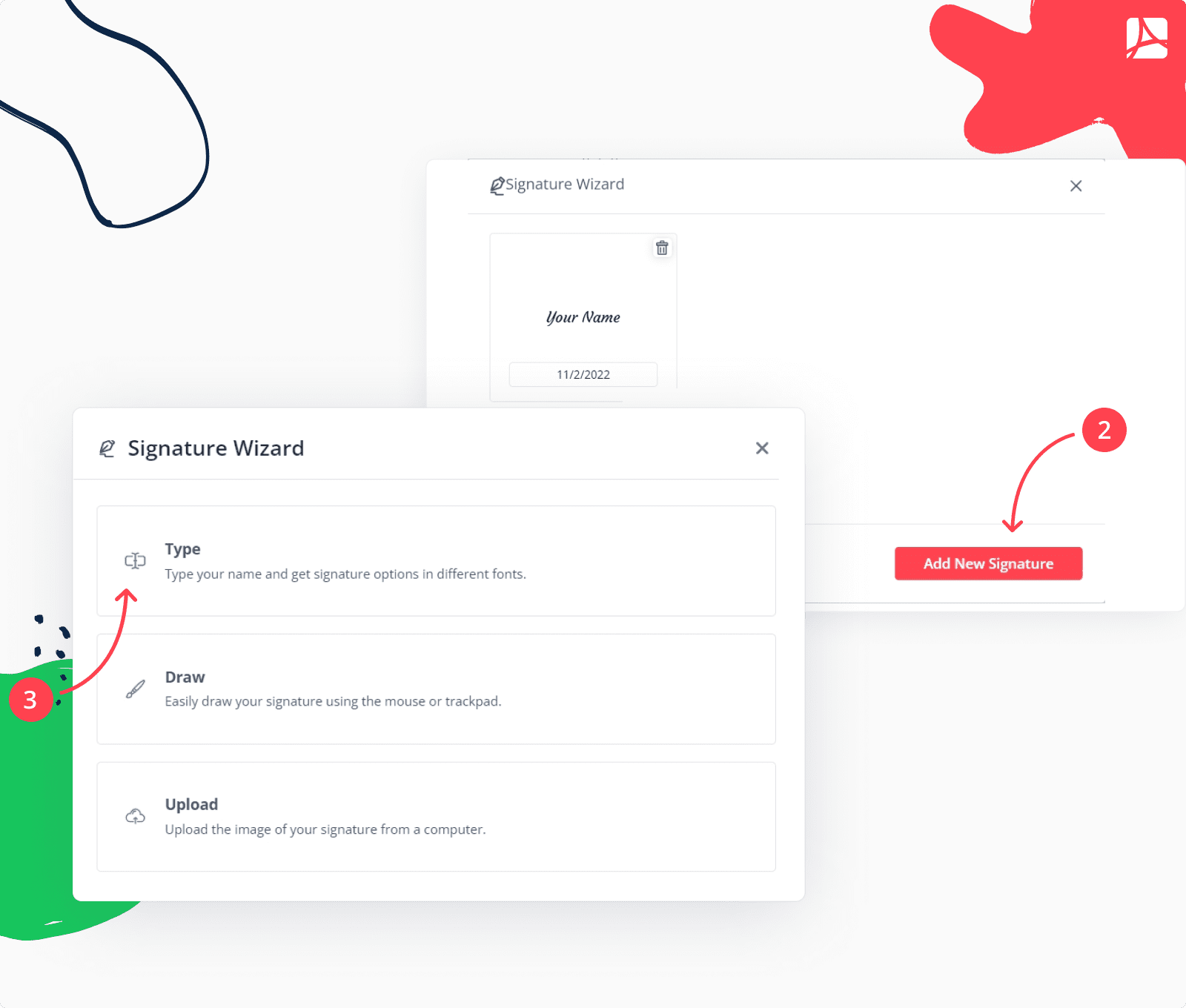 Signature wizard and ways to sign W-9 with PDFLiner