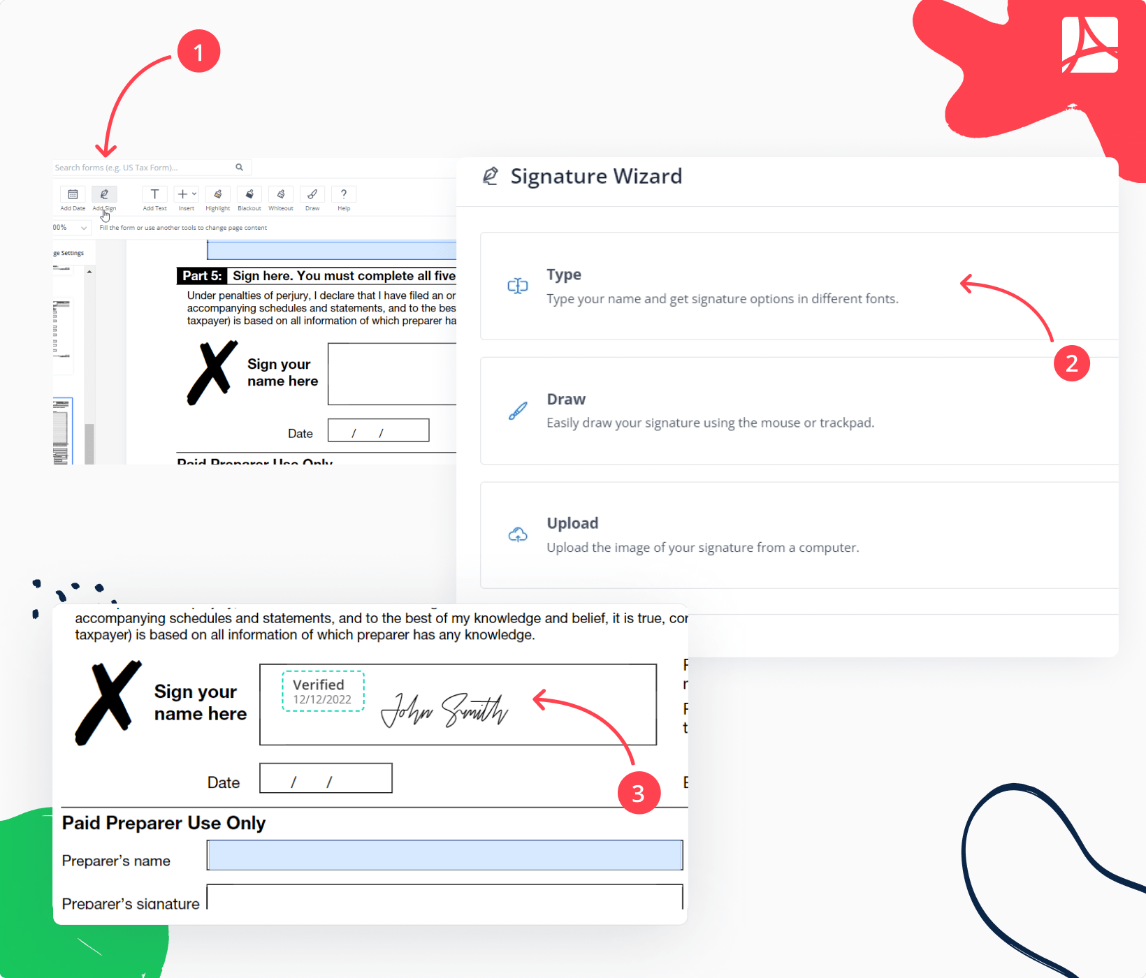 Signing Form 941-X on PDFLiner