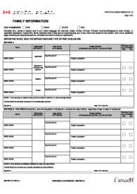 Form IMM 5645 - Thumbnail