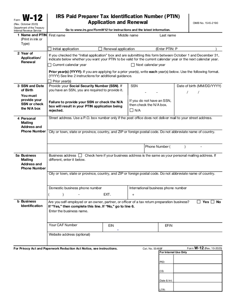 Form W-12 (2023)