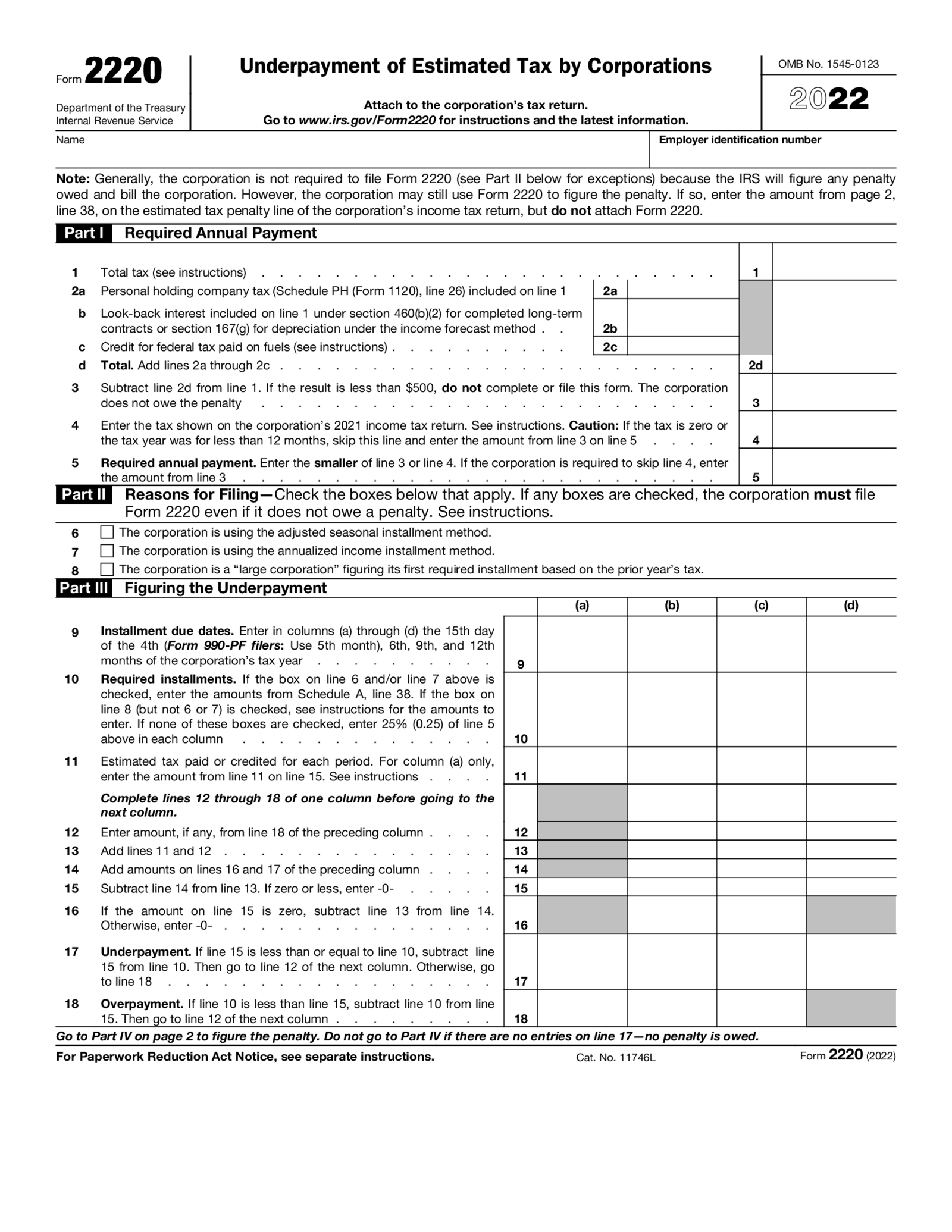 Form 2220 - Thumbnail