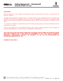 Form 525, Listing Agreement - Thumbnail