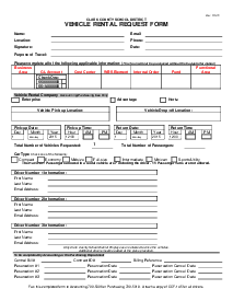 Vehicle Rental Request Form - Thumbnail