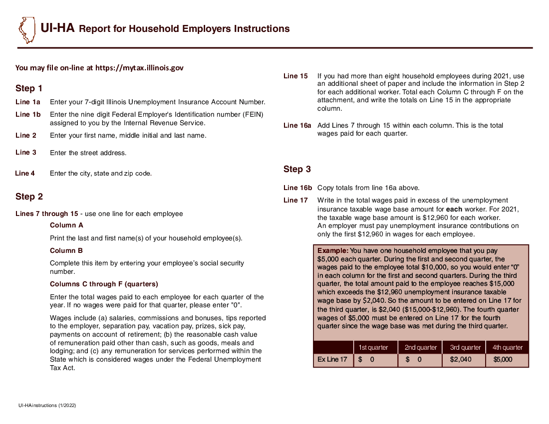 Illinois Department of Employment Security Forms