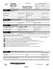 Form REV-183 - Realty Transfer Tax Statement of Value - Thumbnail