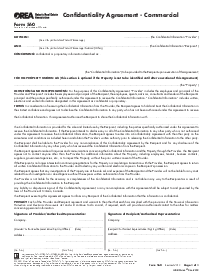 Fillable Form 560, Confidentiality Agreement - Thumbnail