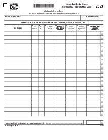 Schedule D - Net Profit or Loss - Thumbnail