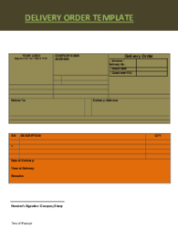 Delivery Order Template - Thumbnail