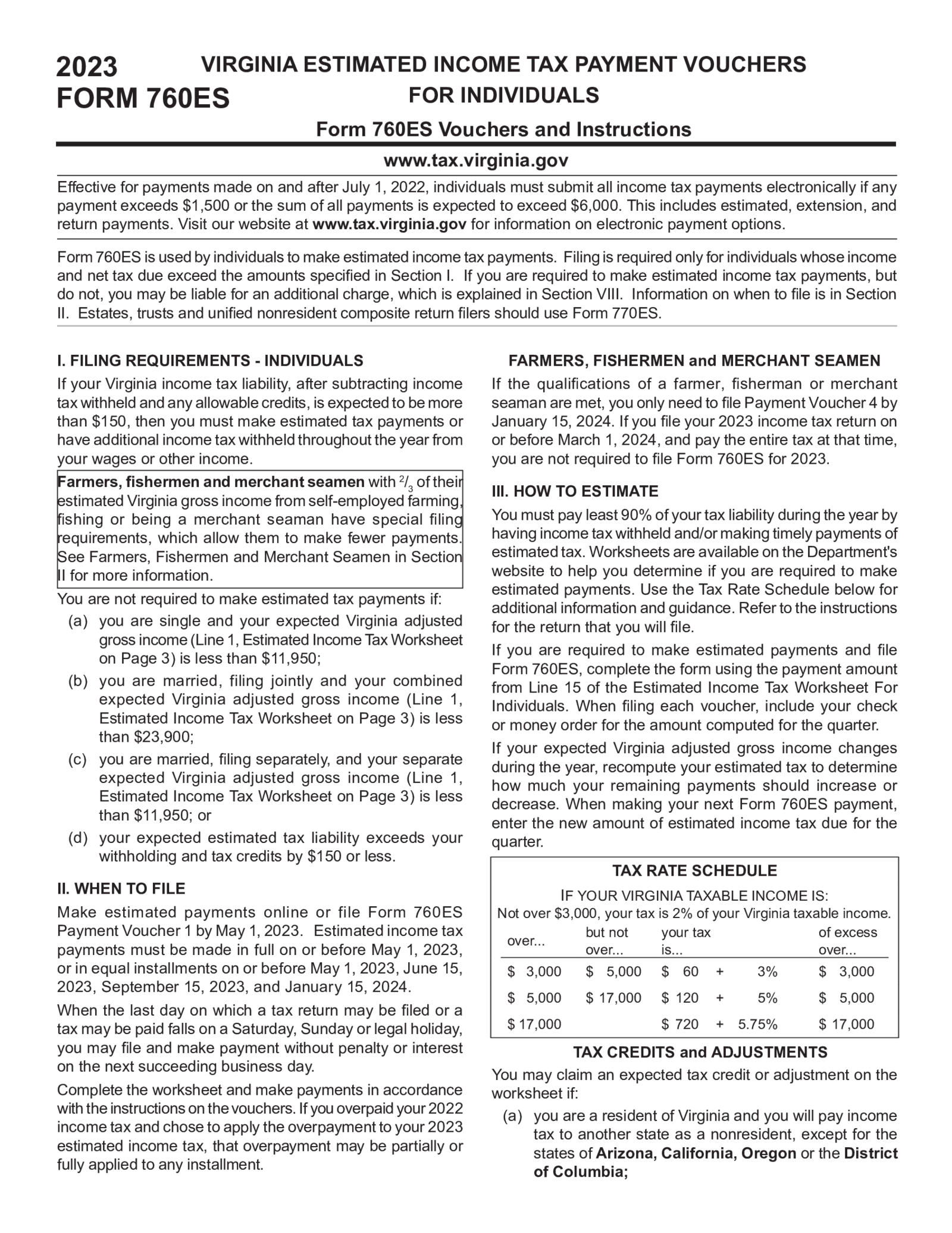 Fillable Form 760-ES - Thumbnail