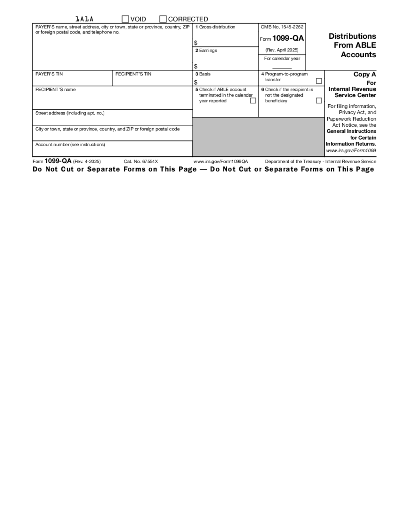 Form 1099-QA