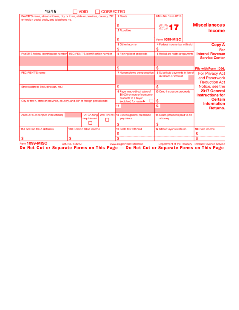 Form 1099-MISC (2017)