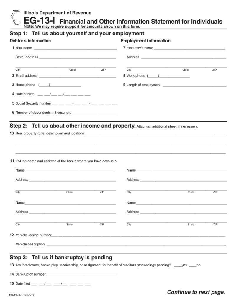 EG-13-I - Illinois Financial and Other Information Statement