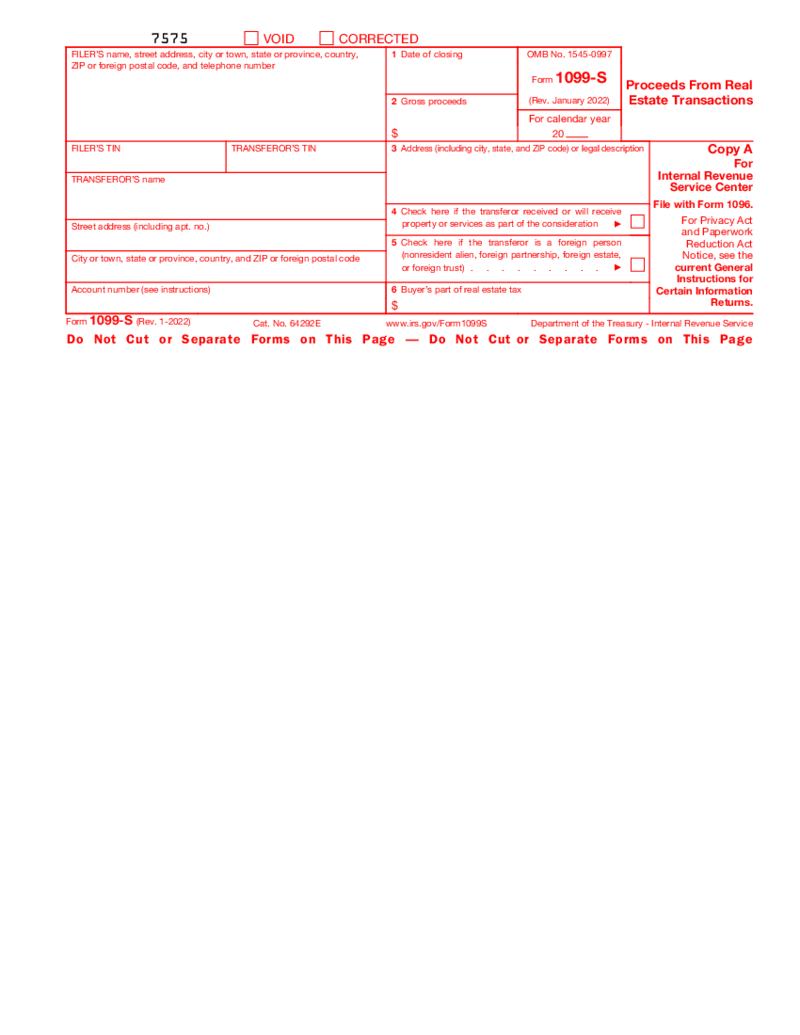 Form 1099-S (2023)