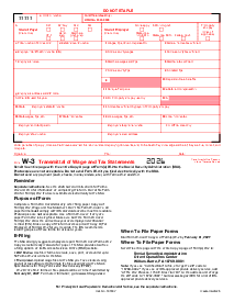 Form W-3 (2026), Transmittal of Wage and Tax Statements - Thumbnail
