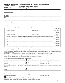 Form 212, Amendment to Listing Agreement - Thumbnail