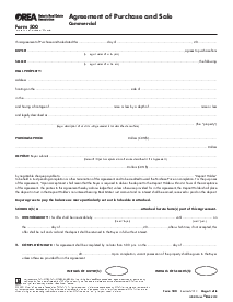 Form 500, Agreement of Purchase and Sale, Commercial - Thumbnail